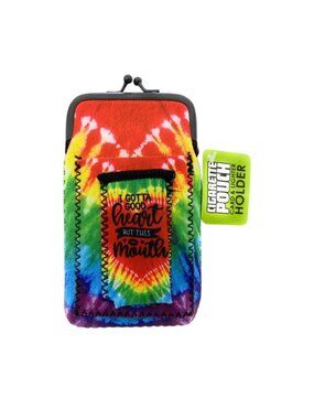 Neoprene Cigarette Pouch with Snap Clasp Closure